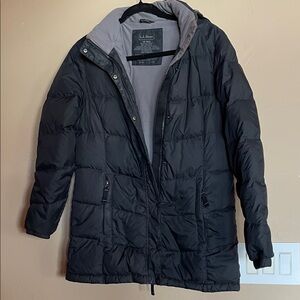 L.L. Bean Women's Charcoal Down Long Ski Coat.PTP 19”L back 29”under arm 19 3/4”